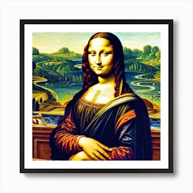 Mona Lisa Paint Art Print