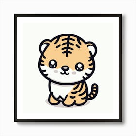 Cute Tiger 12 Art Print