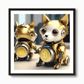 Dogecoin Modern Tech Art Print