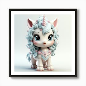 Unicorn 3d Model 18 Art Print