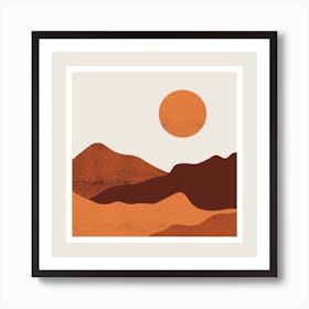 Sunset In The Desert Art Print