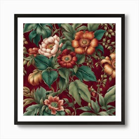 Floral Wallpaper 9 Art Print