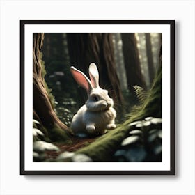 Rabbit In The Woods 20 Art Print