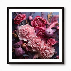 Pink Peonies 1 Art Print