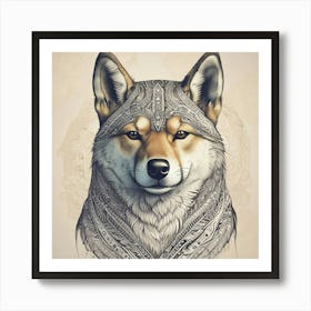 Wolf Head Tattoo Art Print