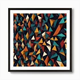 Abstract Triangles 36 Art Print