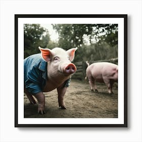 Two Pigs Art Print