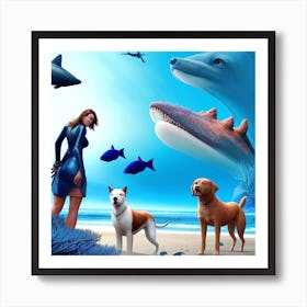 Ocean'S Edge 3 Art Print