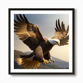 Bald Eagle In Flight Art Print