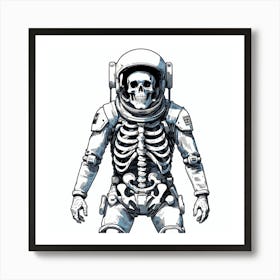 Skeleton Astronaut 1 Art Print