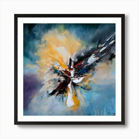 Abstract Painting colorful happy dancer Art Print