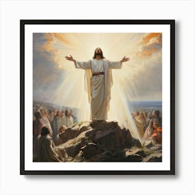 A Depiction Of A Sunday Morning Where The Essence Of The Resurrection After Jesus Christs Crucifixi (4) Art Print