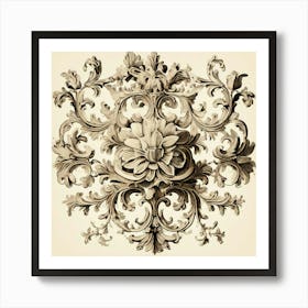 Ornate Floral Design Poster