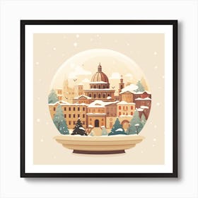 Rome Italy Snowglobe Art Print