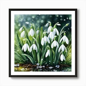 Snowdrops Art Print