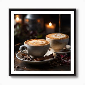 Coffee Cup Latte Art Art Print