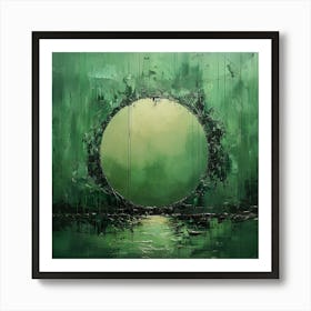 'Green Ring' - abstract art, abstract painting  city wall art, colorful wall art, home decor, minimal art, modern wall art, wall art, wall decoration, wall print colourful wall art, decor wall art, digital art, digital art download, interior wall art, downloadable art, eclectic wall, fantasy wall art, home decoration, home decor wall, printable art, printable wall art, wall art prints, artistic expression, contemporary, modern art print, Art Print