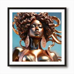 Beautiful Ebony Queen Art Print