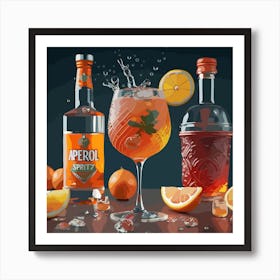 Aperol Spritz Orange - Aperol, Spritz, Aperol spritz, Cocktail, Orange, Drink 21 Art Print