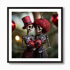 Merry Christmas! Christmas skeleton 2 Art Print