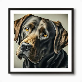 Portrait Of A Labrador Retriever Art Print