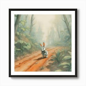 Rabbit In The Woods 2 Art Print