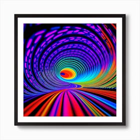 Psychedelic Tunnel Art Print