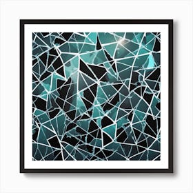 Broken Glass Background 19 Art Print