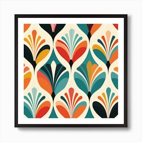 Abstract Floral Pattern 2 Art Print