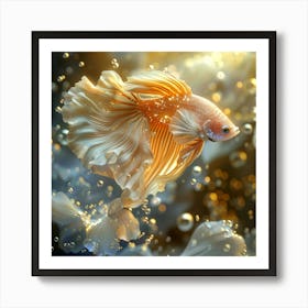 Siamese Betta Fish Art Print