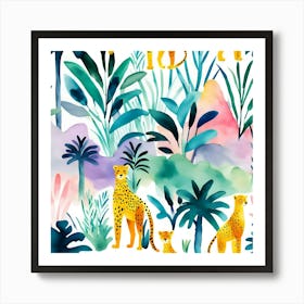 Leopards In The Jungle 09 Art Print