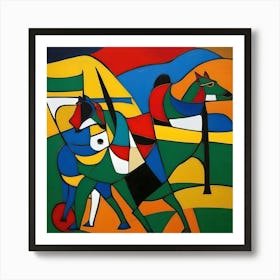 ABSTRACT ART FEATURING CUBISM Art Print