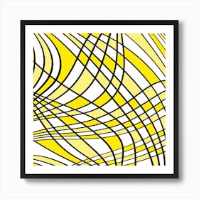 Abstract Wavy Lines Affiche