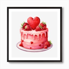 Valentine'S Day Cake 27 Art Print