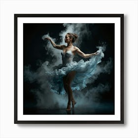 Dancer In Smoke Art Print