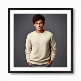 Mock Up Jumper Blank Plain Sweater Pullover Knit Cotton Wool Fleece Soft Comfy Cozy M (26) Art Print