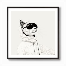 Cat In Sunglasses 1 Art Print