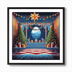 Christmas At Home Art Print