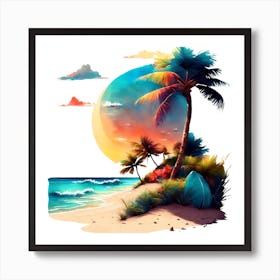 Beach Sunset Art Print