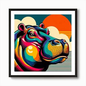 Hippo Art Print