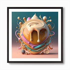 3d Art Abstract Painting Art Print