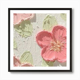 Pink painted Flowers Poster