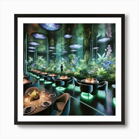 A Luxurious, High Tech Dining Experience Inspired Art Print