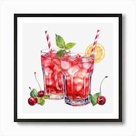 Cherry Cocktail 9 Art Print