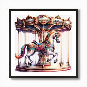 Carousel Horse Art Print