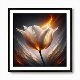 Fire Tulip 1 Art Print