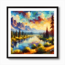 Landscape Painting 13 Art Print