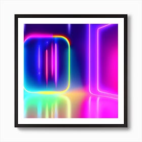 Neon Light Background 2 Art Print