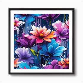 Colorful Flowers 31 Art Print