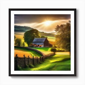 Sunset In The Countryside 21 Art Print